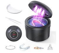 Ultrasonon Retener Cleaner Mquina limpiadora de retencin de 45 kHz para dentaduras postizas Alineadores Brazando cabezales y joyas de cepillo de ce