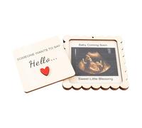 Ultrasound Frame - Wooden Sign | Pregnancy Reveal Box Exciting Gender or Family Announcement for Grandparents, Photo Reveal, Party or Memory Storage