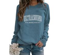 Ultrasound Technologist Sweatshirt, Sonographer Shirt, Sonography Student Crewneck Graphic Pullover Tops for Women