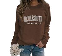Ultrasound Technologist Sweatshirt, Sonographer Shirt, Sonography Student Crewneck Graphic Pullover Tops for Women
