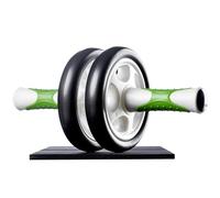 Ultrasport AB Roller, práctico Aparato de Fitness para Entrenar Musculatura y Espalda, Abdominales con Esterilla para Las Rodillas, Adultos Unisex, Blanco/Verde, Talla Unica
