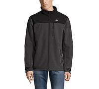 Ultrasport Advanced Chaqueta softshell Tino para hombre con forro de felpa, Gris Mezcla/Negro, L