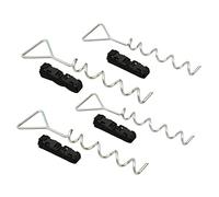 Ultrasport Anclaje Al Suelo, Juego De Anclaje Al Suelo, Anclaje Al Suelo En Espiral Para Cama Elastica, Columpios, Postes, Caseta De Jardin, Toldo Y Torre De Juegos, Plata/Negro