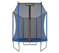 Ultrasport Cama elástica de Jardín, Set con Superficie de Salto, Red de Seguridad, Postes Acolchados y Cubierta del Borde, Resistente a la Intemperi, Unisex,Springs o Sistema de Cuerdas elástico