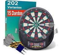 Ultrasport Diana Electrónica Profesional sin Puertas I Máquina de Dardos para 1-8 Jugadores con 15 Dardos, 15 Plumas de Dardos, 100 Puntas de Dardo, 3 Líneas de Lanzamiento I Diana de Dardos
