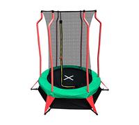 Ultrasport Happy Jump Cama Elastica Niños Exterior y Interior 140 cm hasta 50 kg con Red de Seguridad, Acolchado I Camas Elasticas, Trampolin, Colchoneta Elastica, Trampolines para Niños, Verde