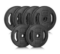 Ultrasport Juego de Mancuernas Ajustables - Rellenas de Cemento, Set de Pesas Ideal para tu Gimnasio en Casa, 25 kg