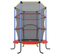 Ultrasport Jumper Cama elástica, Ocio y Fitness a Partir de 3 años, para Uso en Interior,Segura Gracias a la Red y el Borde Revestido, Unisex niños, Rojo/Azul, Talla única