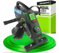 Ultrasport Pedales Estaticos para Personas Mayores y Ancianos con 16 Niveles, Alfombrilla y Correa I Pedaleador Sentado para Ejercicio en Casa, Mini Bicicleta Estatica de Piernas y Brazos