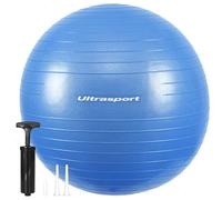 Ultrasport Pelota de Pilates de 45 cm para Yoga, Fitness, Softball hasta 300 kg, Antideslizante, antiburst, para Embarazo, Gimnasia, Pelota ergonómica para Asiento de Oficina, pequeña y Grande, Azul
