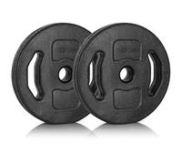 Ultrasport Set Juego de Discos de Pesas, 20 kg, Hantelscheiben, Schwarz, Negro