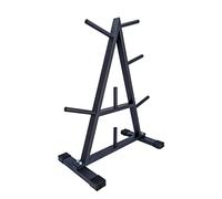 Ultrasport Soporte para discos de pesas, árbol pesas con 7 barras para discos pesas, soporte múltiple para discos pesas con una capacidad carga hasta 200 kg, árbol de pesas de acero resistente, negro