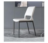 ULTRAWAVE Silla Silla de Comedor con Cubierta Suave Silla de Oficina con Patas de Metal Silla de Lectura de Ocio for el hogar Color: Blanco y Negro Silla De Oficina(B)
