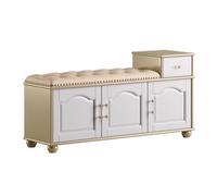 ULTRAWAVE Taburete de entrada de madera para cambiar zapatos, gabinete de zapatos, puerta del hogar, taburete para zapatos, gabinete de zapatos, taburete para sentarse, banco integrado para zapatos (B