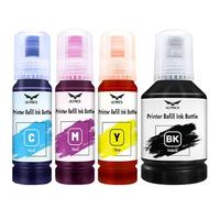 ULTRICS Recarga Tinta, 4x100 ml Kit de Recarga Cartuchos de Tinta Impresora para Brother Canon DELL Epson HP OfficeJet Impresoras Lexmark Cartuchos de Tinta Recargables y Sistemas CISS - (BK/C/M/Y)