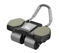 ULUCAN Rodillo Abdominal Profesional con reposabrazos, Rueda Abdominal de 4 Ruedas con Estabilidad para Abdominales definidos, Alivio del Dolor de Espalda, Entrenamiento del Core,BlackB