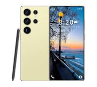 ULUCAN Smartphone de Aventura para S24 Ultra con lápiz Integrado, teléfonos móviles Android 5G versión Global, 16 GB RAM, 1 TB ROM, Pantalla Completa Original de 7,3 Pulgadas, Bluetooth,Gold-1TB