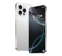 ULUCAN Smartphone I16Pro MAX 5G, Pantalla HD de 7,3 Pulgadas, batería de 8000 mAh, 16 GB, 1 TB, Doble SIM, Doble Modo de Espera, versión Global, sin Tarjeta SIM.,White-1TB