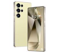 ULUCAN Smartphone S24 Ultra con lápiz óptico Integrado, versión Global 4G/5G, Pantalla Perforada de 7,3 Pulgadas, Triple cámara, 16 GB de RAM, 1 TB de ROM, Snapdragon 8gen3 (10 núcleos),Gold-1TB