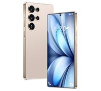 ULUCAN Smartphone S26 Ultra económico, versión Global, Desbloqueado, Pantalla HD de 7,3 Pulgadas, Android 14.0, 16 GB de RAM, 1 TB de ROM, Red 5G, Doble SIM, para Juegos y TV,Desert Gold-1TB