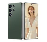 ULUCAN Smartphone ultraeconómico S25 con Pantalla HD de 7,3 Pulgadas, versión Global 5G, Compatible con Varios Idiomas, Resistente al Agua, Carga rápida y Doble SIM,Green-1TB