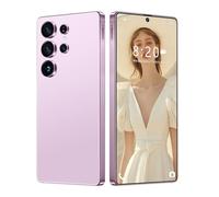 ULUCAN Smartphone ultraeconómico S25 con Pantalla HD de 7,3 Pulgadas, versión Global 5G, Compatible con Varios Idiomas, Resistente al Agua, Carga rápida y Doble SIM,Pink-1TB