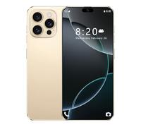 ULUCAN Teléfono Inteligente i16 Pro MAX, cámara de 72 MP y 108 MP, 8000 mAh, Android 14, Pantalla Completa de 7,3 Pulgadas, versión Global, Tarjeta SIM Dual 4G/5G, 16 GB, 1 TB, Face ID, GPS,Gold-1TB