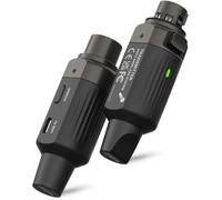 Ulumac Aroma - Transmisor y receptor XLR inalámbrico, sistema de micrófono inalámbrico UHF profesional para transmisión estable, 7 canales, rango de 130 pies, adaptador de micrófono para micrófono