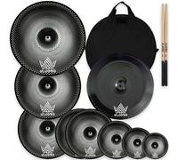 ULUOBO Paquete de platillos de bajo volumen, platillos silenciosos, juego de platillos silenciosos para práctica de bateristas, 6/8/10 pulgadas Spalsh + 14 pulgadas Hihat + 16 pulgadas Crash + 18