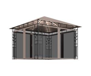 ULUYYUC Carpa de jardín de 3 x 3 m, protección solar, estructura de metal | Estructura de metal resistente para jardín y terraza, proporciona una agradable sombra bajo la luz solar al aire libre.