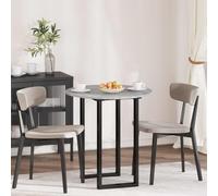 ULUYYUC Mesa redonda de 70 x 70 cm de color gris hormigón, de madera resistente, minimalista, resistente a la intemperie, diseño moderno para comedor, balcón, terraza