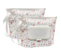 ULVBABI Contenedor portátil de tamaño pequeño para toallitas húmedas (7 x 5.4 pulgadas), dispensador de toallitas húmedas reutilizable y recargable, respetuoso con el medio ambiente, práctico soporte