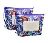 ULVBABI Contenedor portátil de tamaño pequeño para toallitas húmedas (7 x 5.4 pulgadas), dispensador de toallitas de bebé reutilizable y recargable, respetuoso con el medio ambiente, práctico soporte