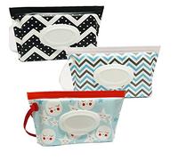 ULVBABI Contenedor portátil para toallitas húmedas, reutilizable, soporte para toallitas de pañales para bebés, soporte para dispensadores de embrague de viaje personal recargable, mantiene las