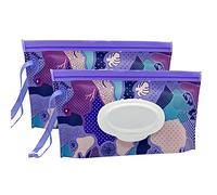 ULVBABI Dispensador portátil de bolsa para toallitas húmedas, reutilizables, bolsas de desecho de pañales para bebés, soporte de embrague de viaje personal rellenable, mantiene toallitas húmedas