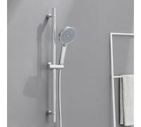 Ulytid Columna Barra Ducha Sin Grifo Negro Inox 70cm, Teleducha 3 Modos
