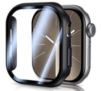 UM UNIQUEME Funda para Apple Watch Series 10 42 mm, Protector para iWatch 42 mm HD Protección Completa Carcasa, 2 Piezas -Negro