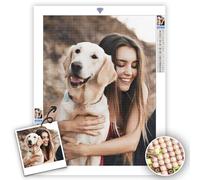 UM UPMALL Personalizado Diamond Art -Pintura Personalizada Por Números Kit, 5d Pintura del Arte Del Diamante, Regalos Personalizados Para Amigos, Familiares, Seres Queridos Con Sus Fotos-40x50cm