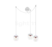 Umage Acorn Cannonball, lámpara de suspensión con 3 focos en blanco, cobre
