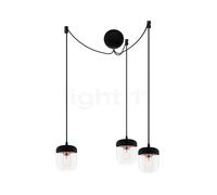 Umage Acorn Cannonball, lámpara de suspensión con 3 focos en negro, cobre