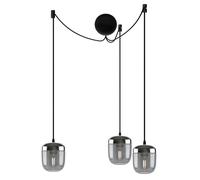 UMAGE Acorn lámpara colgante 3 luz gris humo acero