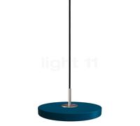 Umage Asteria Micro, lámpara de suspensión LED, azul petróleo/cubierta acero
