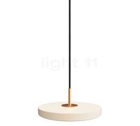 Umage Asteria Micro, lámpara de suspensión LED, blanco perla/cubierta latón