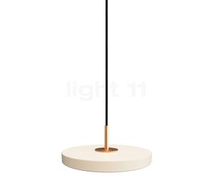 Umage Asteria Micro, lámpara de suspensión LED, blanco perla/cubierta latón