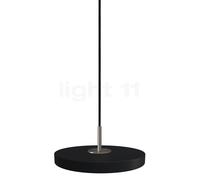 Umage Asteria Micro, lámpara de suspensión LED, negro/cover acero