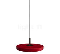 Umage Asteria Micro, lámpara de suspensión LED, rojo rubí/cubierta negro