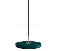 Umage Asteria Micro, lámpara de suspensión LED, verde oscuro/cubierta acero