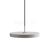 Umage Asteria Mini, lámpara de suspensión LED, blanco niebla/cover acero