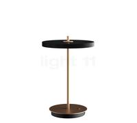 Umage Asteria Move, lámpara recargable LED, cabezal negro/pie latón