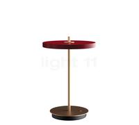 Umage Asteria Move, lámpara recargable LED, cabezal rojo/pie latón